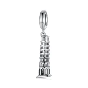 Pingente Torre de Pisa Inclinada Estilo PANDORA - SCC2876 (imagem para) Pingente Torre de Pisa Inclinada Estilo PANDORA - SCC2876
