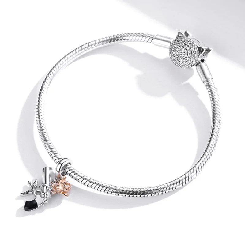 (imagem para) Pistola Estilo PANDORA com Pingente de Rosa - BSC470 - Visualizar 5