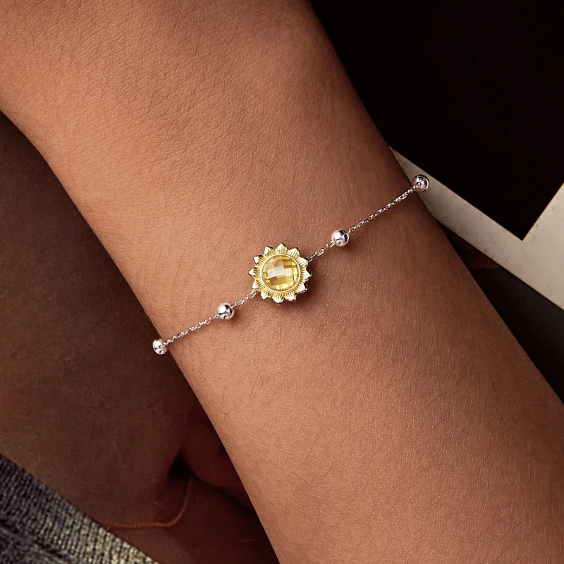 (imagem para) Pulseira Girassol Estilo PANDORA - SCB282 - Visualizar 3