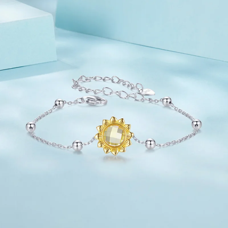 (imagem para) Pulseira Girassol Estilo PANDORA - SCB282 - Visualizar 4