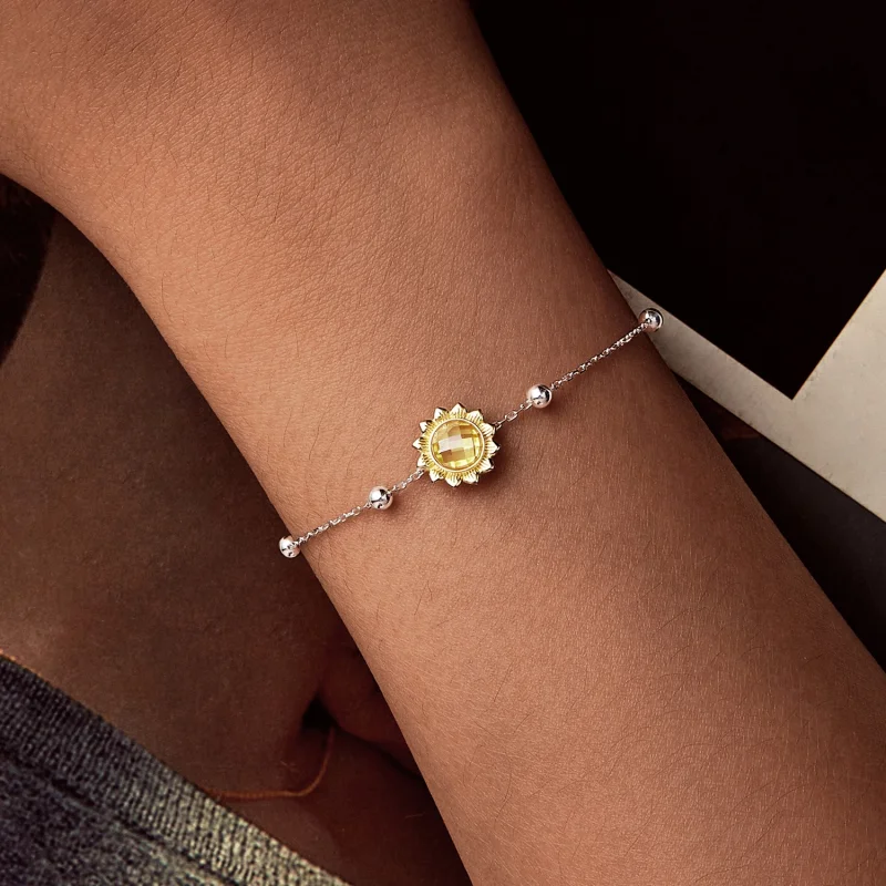 (imagem para) Pulseira Girassol Estilo PANDORA - SCB282 - Visualizar 5