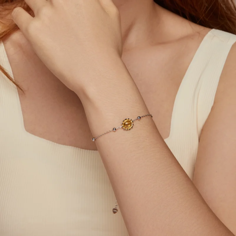(imagem para) Pulseira Girassol Estilo PANDORA - SCB282 - Visualizar 10