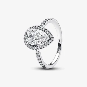 (imagem para) Anel Halo Sparkling Pear Pandora - 193012C01