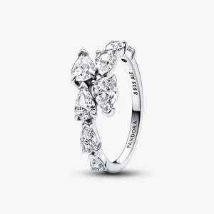 (imagem para) Anel Pandora Sparkling Overlapping Band - 193004C01