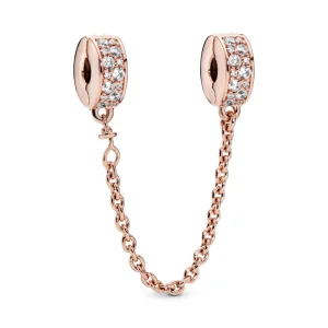 (imagem para) Charm Clipe de Corrente de Segurança com Pavê Transparente Pandora - 786322CZ