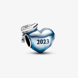(imagem para) Charm Coração Formatura Azul 2023 Pandora - 792590C01