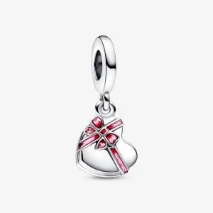 (imagem para) Charm de Pingente Coração de Chocolate com Caixa Abrível da Pandora - 792587C01