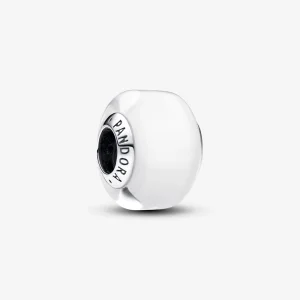 Charm de Vidro Murano Branco Mini Pandora - 793118C00 (imagem para) Charm de Vidro Murano Branco Mini Pandora - 793118C00