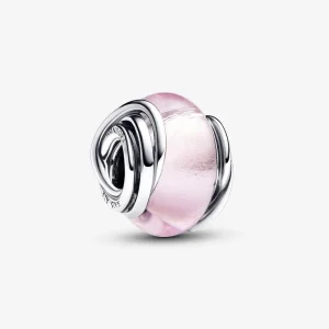 Charm Pandora Cercado em Vidro Murano Rosa - 793241C00 (imagem para) Charm Pandora Cercado em Vidro Murano Rosa - 793241C00