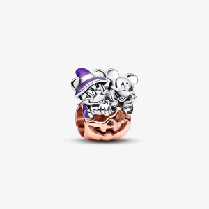 (imagem para) Charm Pandora Disney Mickey Mouse & Minnie Mouse Abóbora de Halloween - 782816C01