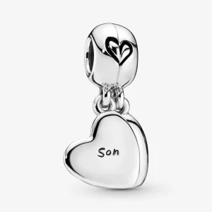(imagem para) Charm Pingente Coração Dividido Mãe e Filho Pandora - 797777EN16