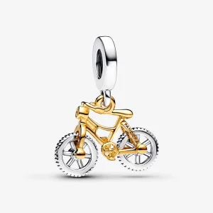 Charm Pingente de Bicicleta com Rodas Giratórias em Dois Tons Pandora - 763354C01 (imagem para) Charm Pingente de Bicicleta com Rodas Giratórias em Dois Tons Pandora - 763354C01