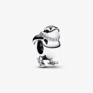 Charm Pingüim Esquiando da Pandora - 792988C01 (imagem para) Charm Pingüim Esquiando da Pandora - 792988C01