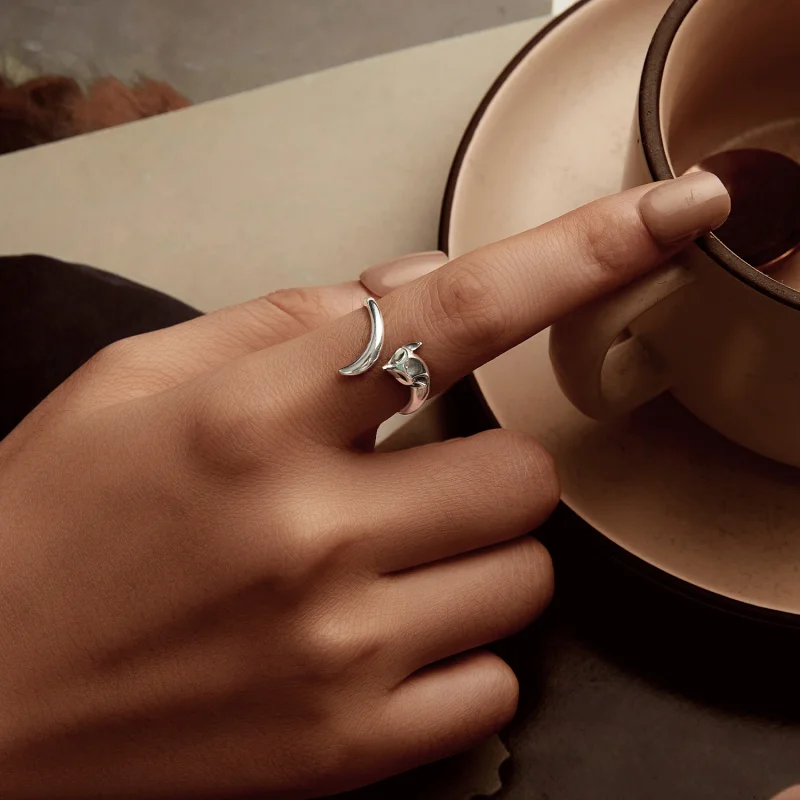 (imagem para) Anel Aberto de Raposa PANDORA Style - SCR1066-E - Visualizar 8