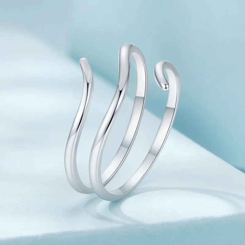 (imagem para) Anel Aberto Simples de Múltiplas Camadas Estilo PANDORA - SCR1040-E - Visualizar 2