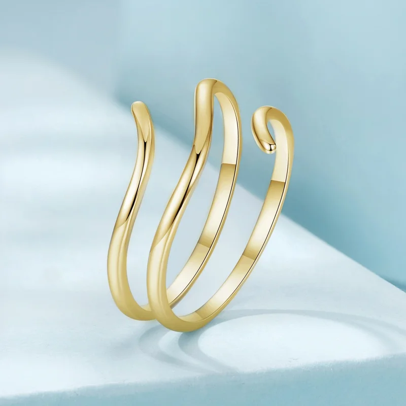 (imagem para) Anel Aberto Simples de Múltiplas Camadas Estilo PANDORA - SCR1040-E - Visualizar 4