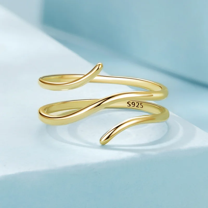 (imagem para) Anel Aberto Simples de Múltiplas Camadas Estilo PANDORA - SCR1040-E - Visualizar 9