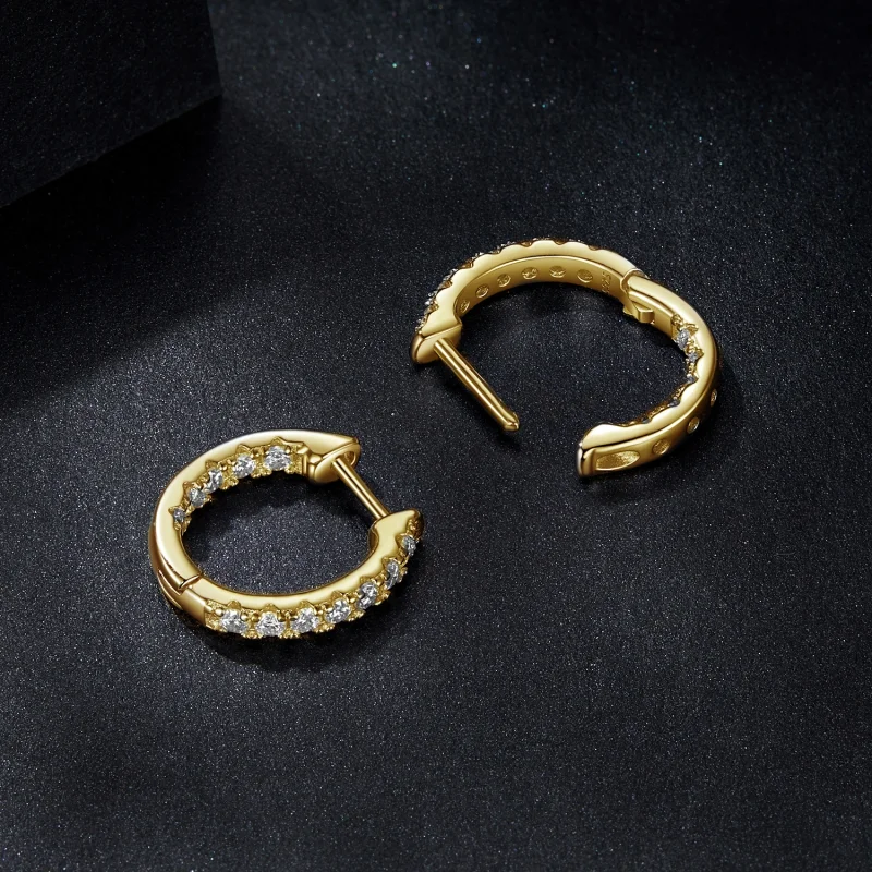 (imagem para) Brincos cintilantes de Moissanita Estilo PANDORA (com um certificado) - MSE060 - Visualizar 5