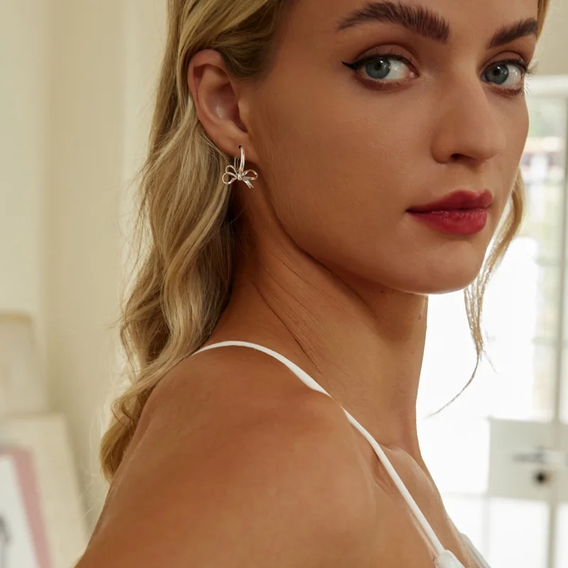 (imagem para) Brincos de Laço Estilo PANDORA - SCE1752 - Visualizar 10