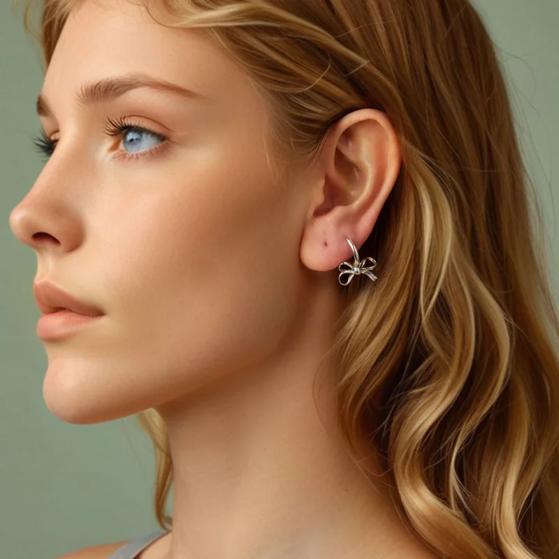 (imagem para) Brincos de Laço Estilo PANDORA - SCE1752 - Visualizar 11