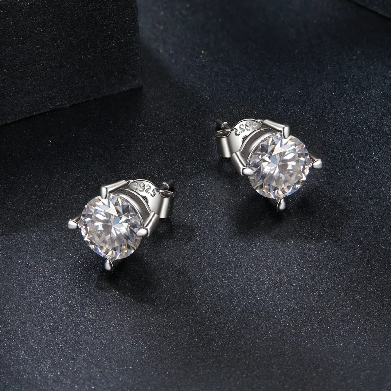 (imagem para) Brincos PANDORA Estilo Moissanite 1ct - MSE038-L - Visualizar 3