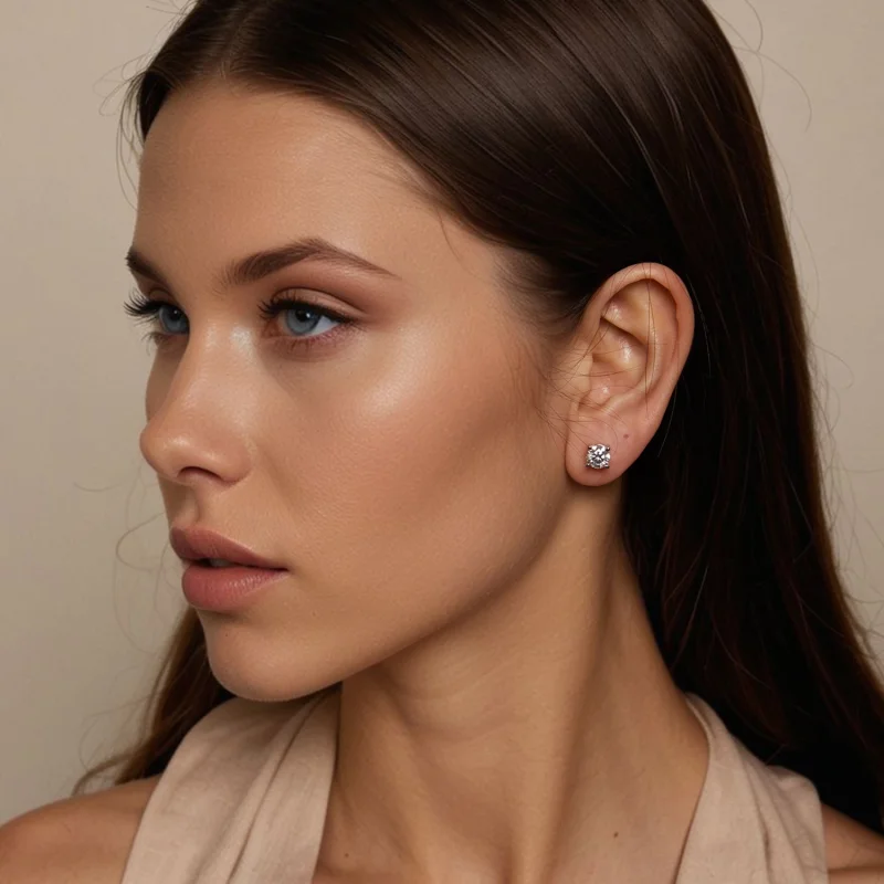 (imagem para) Brincos PANDORA Estilo Moissanite 1ct - MSE038-L - Visualizar 7