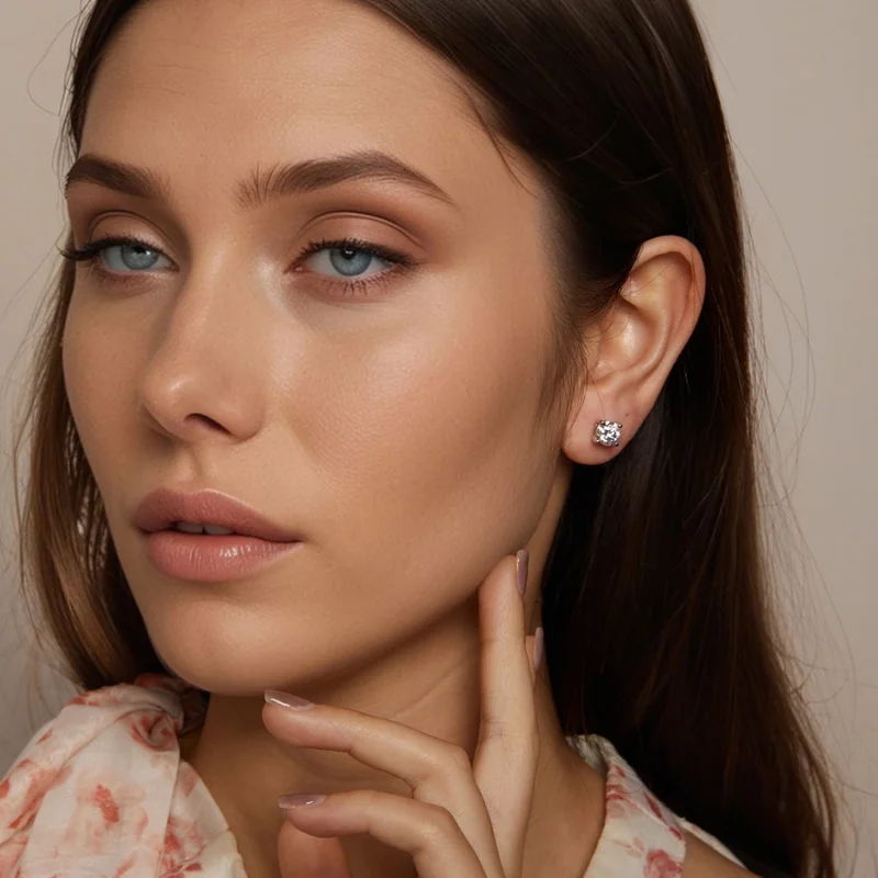 (imagem para) Brincos PANDORA Estilo Moissanite 1ct - MSE038-L - Visualizar 8