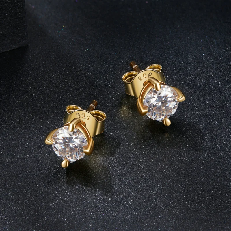 (imagem para) Brincos PANDORA Style 0.5ct Moissanita - MSE038-BM - Visualizar 3