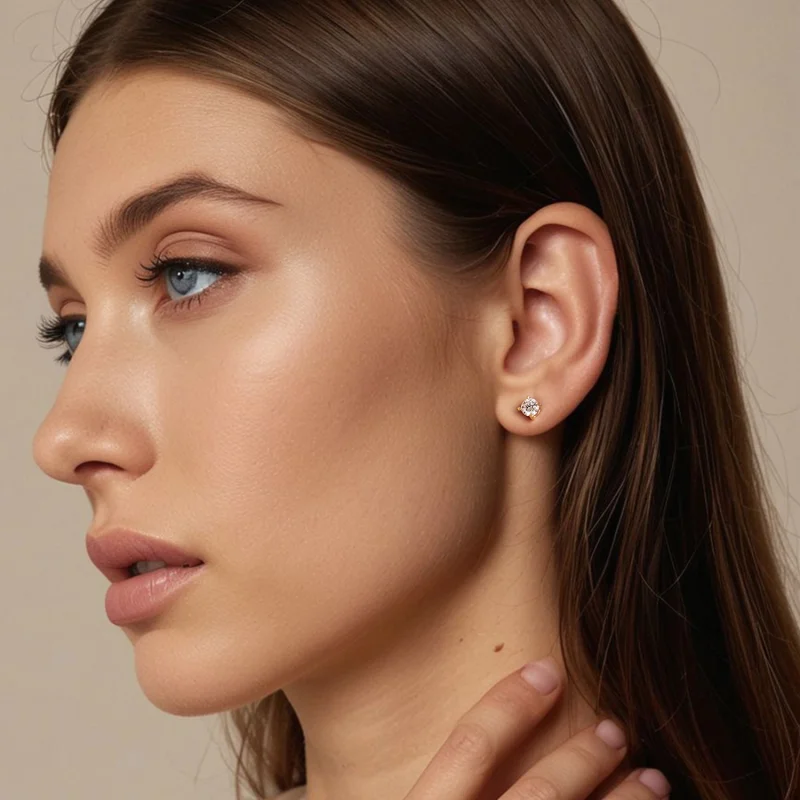 (imagem para) Brincos PANDORA Style 0.5ct Moissanita - MSE038-BM - Visualizar 8