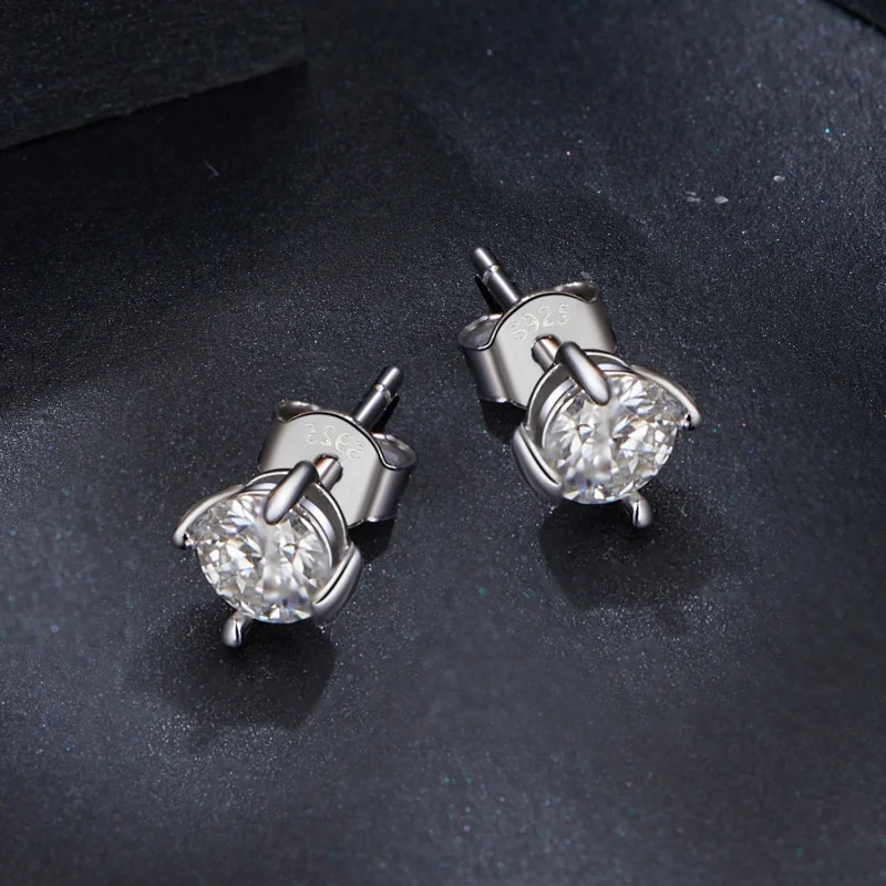 (imagem para) Brincos PANDORA Style 0.5ct Moissanita - MSE038-M - Visualizar 3