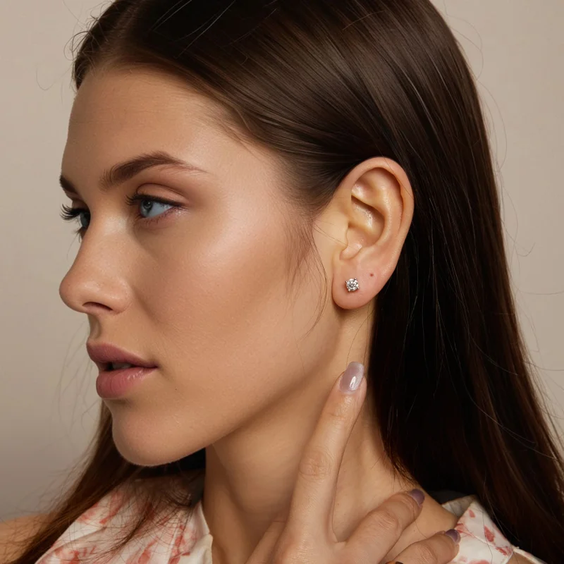 (imagem para) Brincos PANDORA Style 0.5ct Moissanita - MSE038-M - Visualizar 8