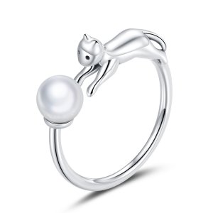 Anel Gato joga bola life Pandora - SCR683 Anel Gato joga bola life Pandora - SCR683