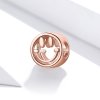 Charm Sorriso da sorte estilo Pandora Rosa - SCC1787