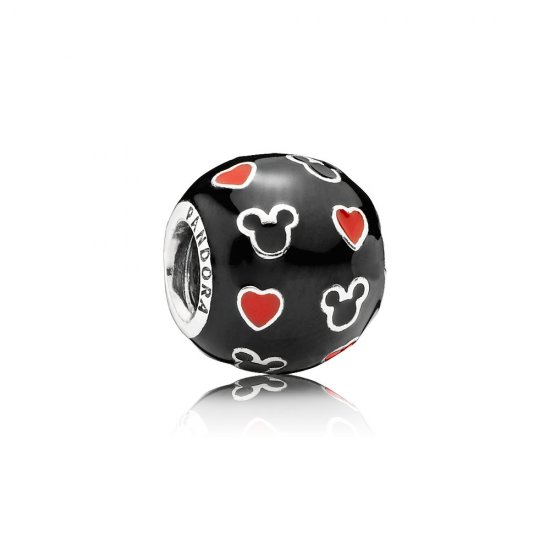 Charm Pandora de prata Disney, Mickey e Corações  Clique na imagem para fechar
