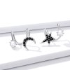 Brincos Petit Lua e estrela estilo Pandora - BSE387