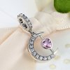 Charm Pendente Coração da lua estilo Pandora - SCC040