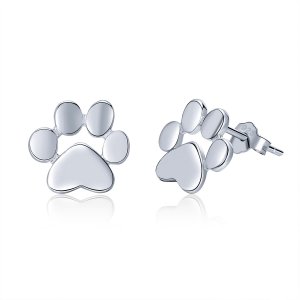 Brincos Petit Pata fofa estilo Pandora - SCE407-2 Brincos Petit Pata fofa estilo Pandora - SCE407-2