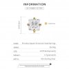 Brincos Petit Princesa Zircônio Quadrado estilo Pandora - SCE1090