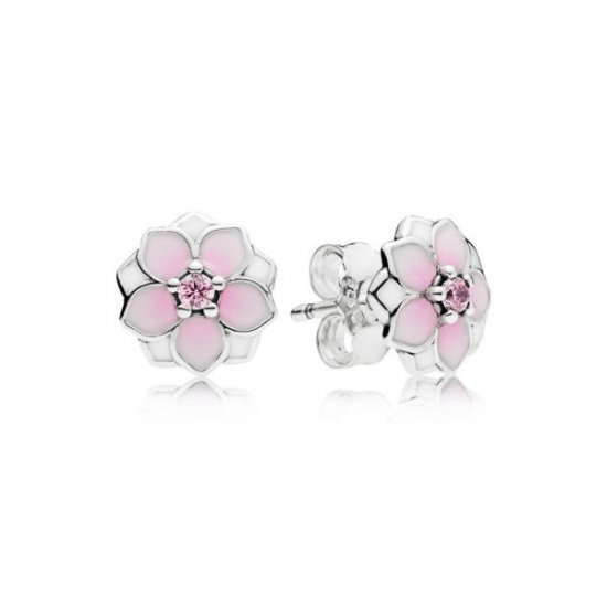 Brincos PANDORA Flor de Magnólia - 290739PCZ  Clique na imagem para fechar