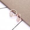 Brinco Argolas Pavé Bead Pandora Rosa - 288294CZ