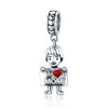Charm Pendente Eu amo mamãe estilo Pandora - SCC691 Charm Pendente Eu amo mamãe estilo Pandora - SCC691