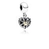 Charm PANDORA de Prata e Ouro Pendente Declaração de Amor - 791274