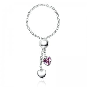 Anel Coração Rosa life Pandora - SCR015 Anel Coração Rosa life Pandora - SCR015