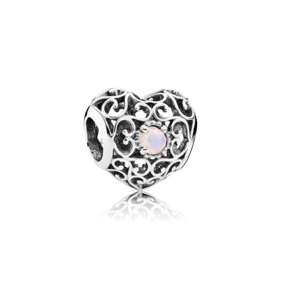 Charm berloques PANDORA Coração de Outubro - 791784NOP  Clique na imagem para fechar
