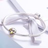 Charm Dois tons Meu coração é brilhante estilo Pandora - SCC537