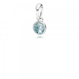 Charm Pendente PANDORA Gota de Cristal Azul-Água Março - 390396NAB Charm Pendente PANDORA Gota de Cristal Azul-Água Março - 390396NAB