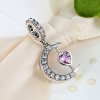 Charm Pendente Coração da lua estilo Pandora - SCC040