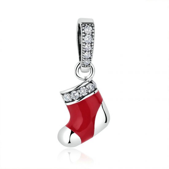 Charm Pendente Meias de natal estilo Pandora - SCC074  Clique na imagem para fechar