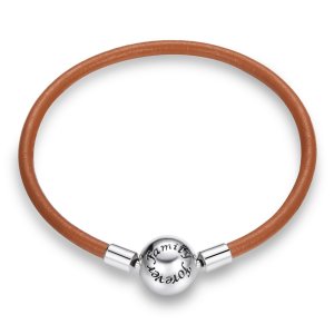Bracelete Couro Família para sempre estilo Pandora - SCB215