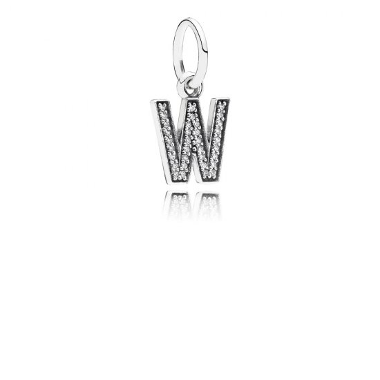 Pingente PANDORA de Prata Brilhante Letra W - 791335CZ  Clique na imagem para fechar
